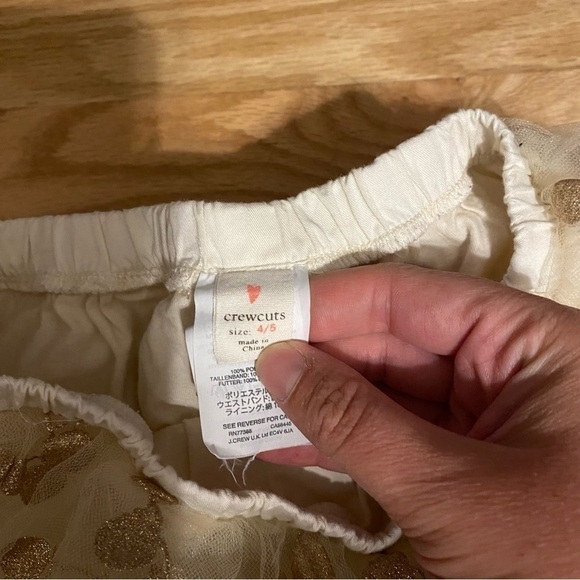 Crewcuts Gold Apple Tulle Skirt Sz 4/5 Kids Girls - Picture 4 of 5